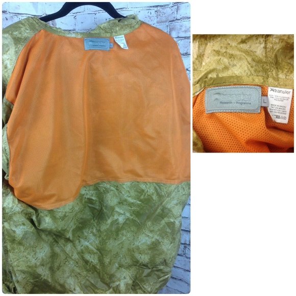 Transfer Research 1/2 Zip Pullover Hoodie Wind Jacket Mens Size L Windbreaker - Picture 2 of 12